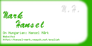mark hansel business card